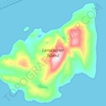 Lemesurier Island地形图、海拔、地势