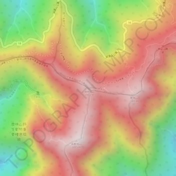 鹿林天文台地形图、海拔、地势