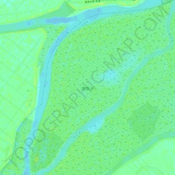 磨盘洲地形图、海拔、地势