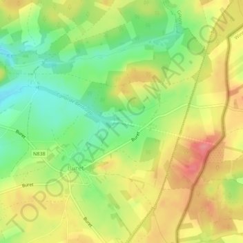 Canal de Bernistap地形图、海拔、地势