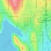 Bellevue Downtown Park地形图、海拔、地势