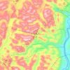 小七孔风景区地形图、海拔、地势
