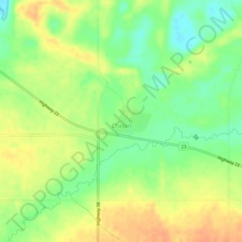 Chelan地形图、海拔、地势