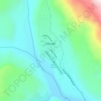 Tabubil地形图、海拔、地势