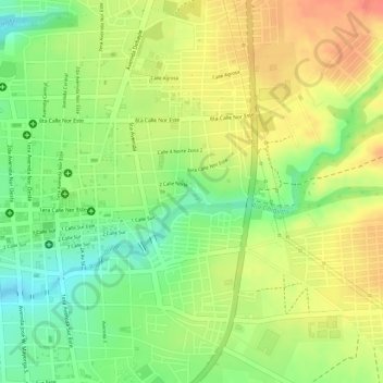 Rio Chiquito地形图、海拔、地势