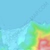 Teluk Bahang地形图、海拔、地势