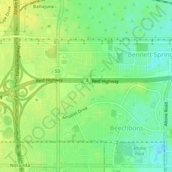 St Lawrence Park地形图、海拔、地势