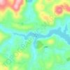 九道河水库地形图、海拔、地势