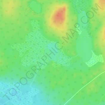 Lac Gamache地形图、海拔、地势