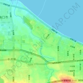 五源河地形图、海拔、地势