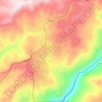 Dorrington地形图、海拔、地势