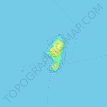 Staffa地形图、海拔、地势