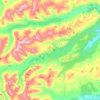 Glen Affric地形图、海拔、地势