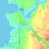 Fort Bragg地形图、海拔、地势