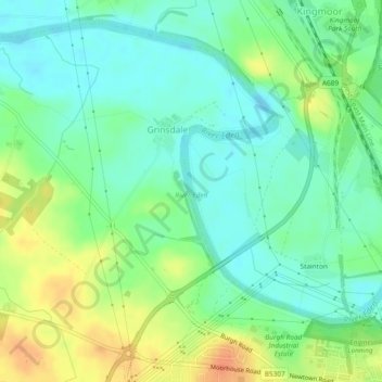 River Eden地形图、海拔、地势