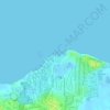 Dorado del Mar Beach地形图、海拔、地势