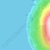 火潟地形图,海拔,地势