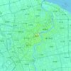 上海市地形图,海拔,地势