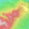 東白雲山地形图,海拔,地势