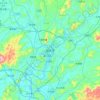 韶关市地形图,海拔,地势