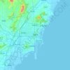日照市地形图,海拔,地势