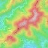 大尾山地形图,海拔,地势
