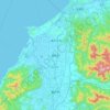 坂井市地形图,海拔,地势