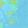 澳門地形图,海拔,地势
