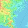 横浜市地形图,海拔,地势