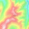 米仓山地形图,海拔,地势