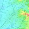 嘉義市地形图，海拔，地势