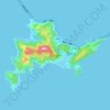 霓屿岛地形图,海拔,地势