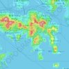 香港島地形图,海拔,地势