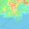 三亚市地形图,海拔,地势