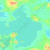色林错地形图,海拔,地势