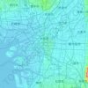 大阪市/大阪地形图,海拔,地势