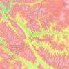 班公错地形图,海拔,地势