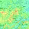 滁州市地形图,海拔,地势