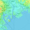 江户川区地形图,海拔,地势