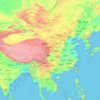 中国地形图，海拔，地势