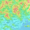潮州市地形图,海拔,地势