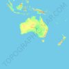 澳大利亚地形图，海拔，地势