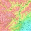 汶川县地形图,海拔,地势