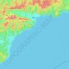 鴨川市地形图，海拔，地势