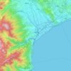 小田原市地形图,海拔,地势