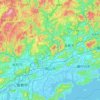 冈山市地形图,海拔,地势