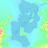 窝尔巴错地形图,海拔,地势