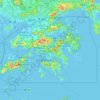 香港地形图，海拔，地势