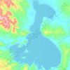 拉昂错地形图,海拔,地势