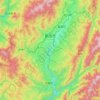 飯田市地形图，海拔，地势